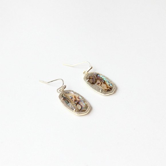 Kendra Scott Gold Dani Abalone Earrings - Picture 4 of 13